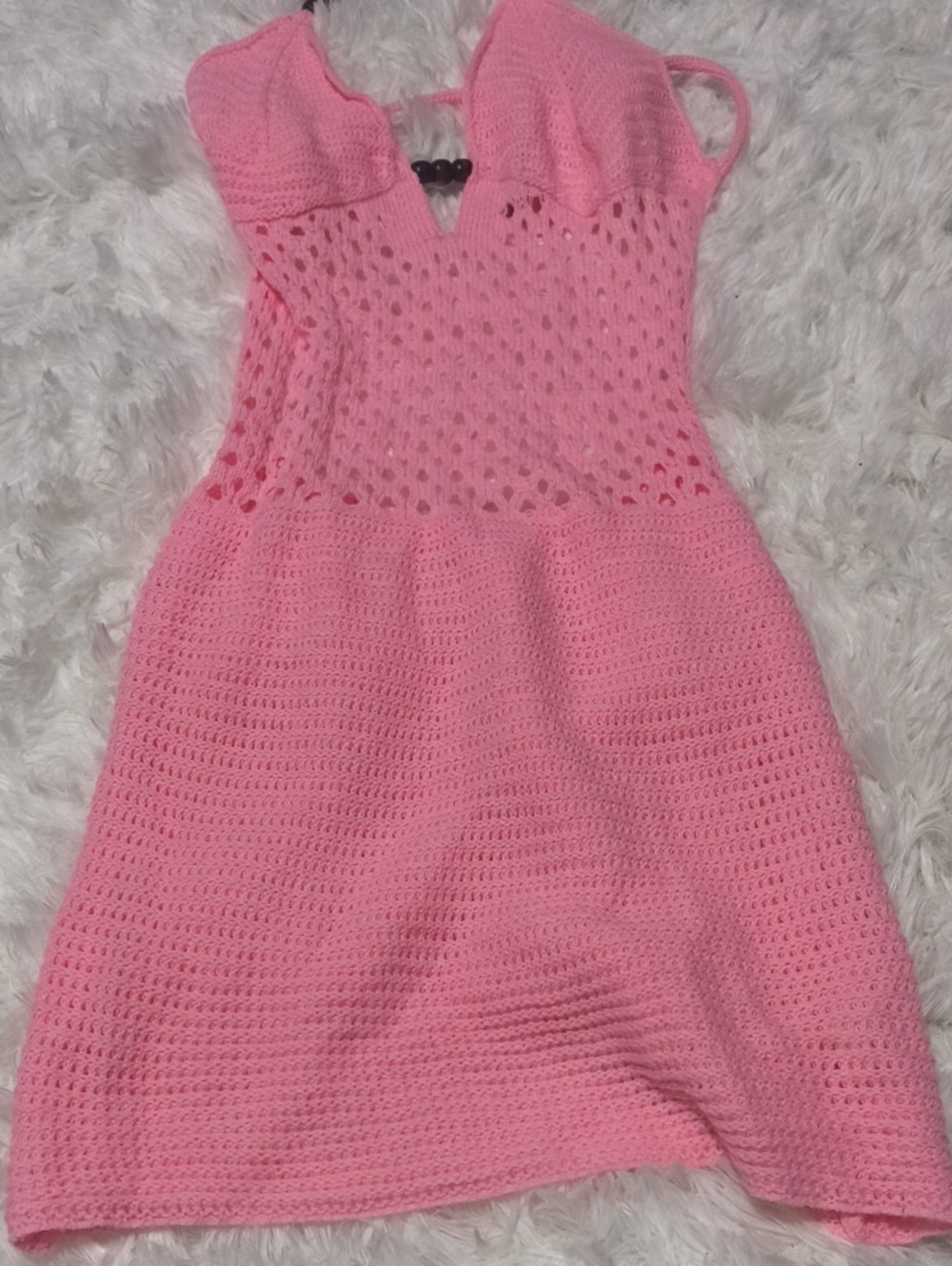 Pink Halter Dress Cover Up Small